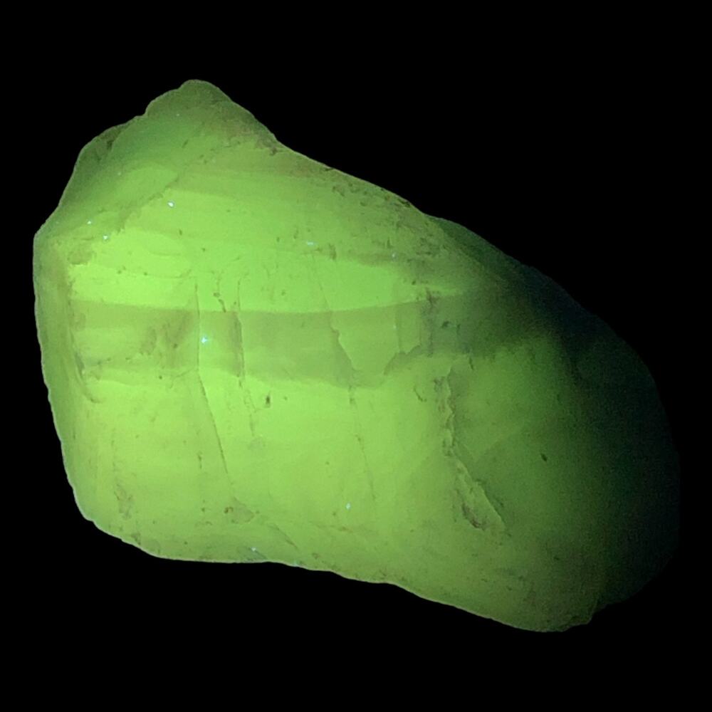 Milk Glass Pale Blue Art Glass‎ Cullet Layered Manganese Glow Slag Glass #4GX68